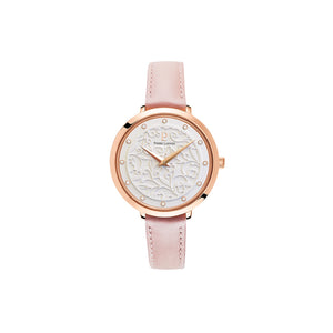 Eolia Rose Gold White Pink Leather Watch