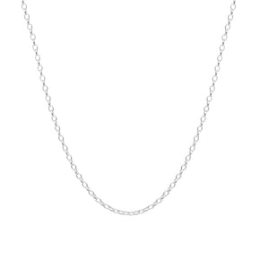 Silver Small Oval Belcher Chain