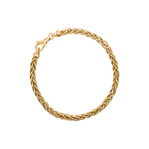 9ct Yellow Gold Wheat Chain Bracelet