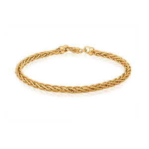 9ct Yellow Gold Wheat Chain Bracelet