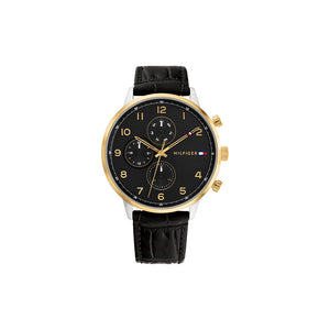 Leonard Black Black Leather Watch