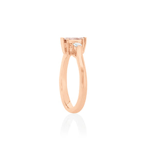 18ct Rose Gold Annecy Morganite Diamond Ring