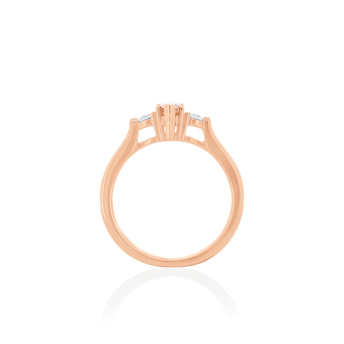 18ct Rose Gold Annecy Morganite Diamond Ring