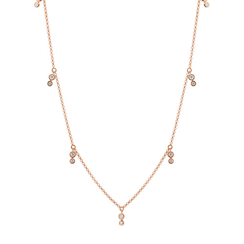 9ct Rose Gold Tinsley Diamond Necklace