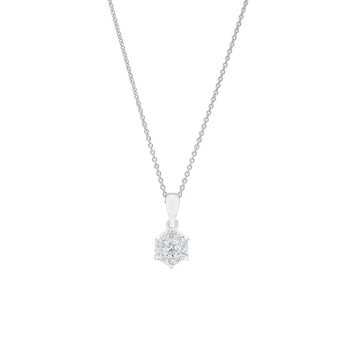 18ct White Gold Alessia Diamond Pendant