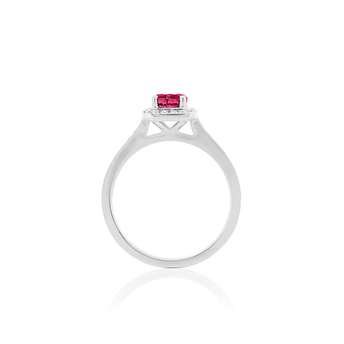 18ct White Gold Amira Ruby Diamond Ring