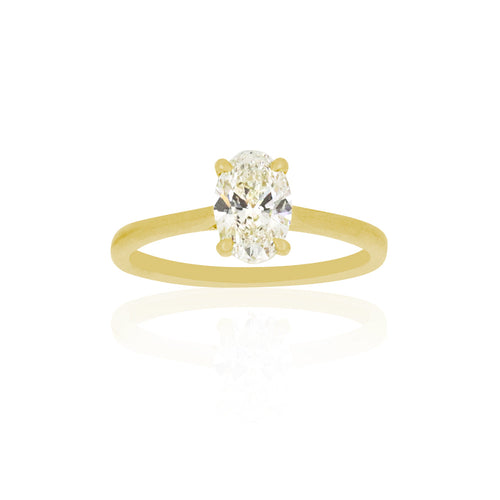 18ct Yellow Gold Sebastian Lab Diamond Ring