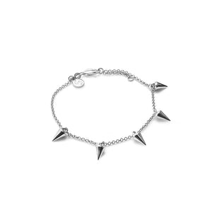 Silver Falling Spikes Bracelet