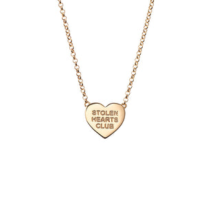 Gold Plated Stolen Hearts Club Necklace