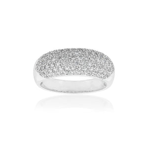 18ct White Gold Diamond Pave Dress Ring