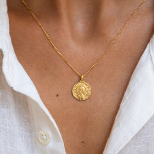 Gold Plated Virgo Zodiac Necklace