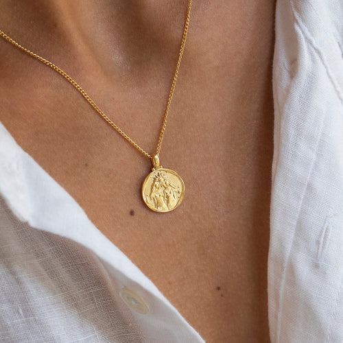 Gold Plated Gemini Zodiac Necklace