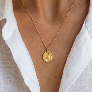Gold Plated Cancer Zodiac Necklace