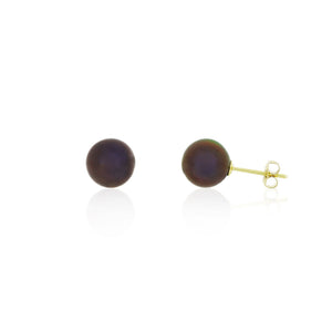 18ct Gold Black Pearl Earring