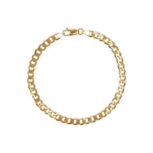 9ct Yellow Gold Flat Bevel Curb Bracelet