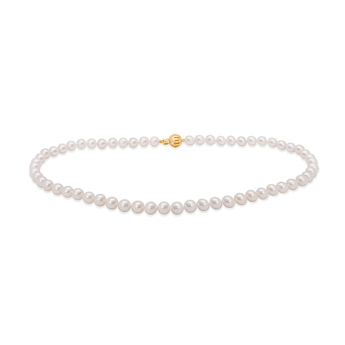 9ct Yellow Gold Akoya Pearl Strand Necklace