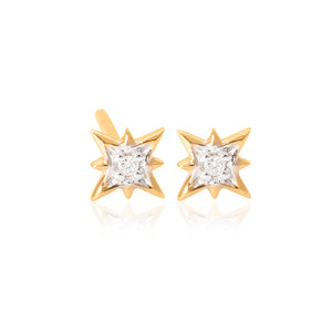 9ct Yellow Gold Mininova Diamond Stud Earrings