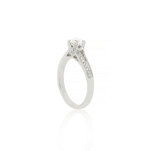 18ct White Gold Eiffel Diamond Ring