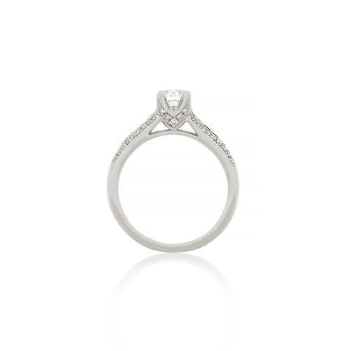 18ct White Gold Eiffel Diamond Ring