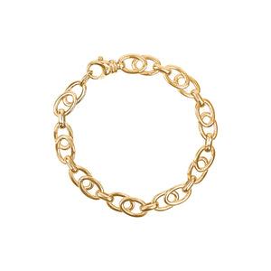 9ct Yellow Gold Double Oval Link Bracelet