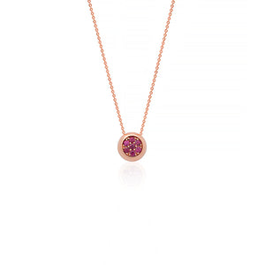 18ct Rose Gold Reversible Ruby Diamond Necklace