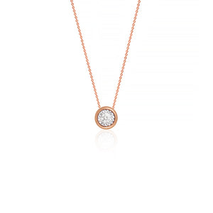 18ct Rose Gold Reversible Ruby Diamond Necklace