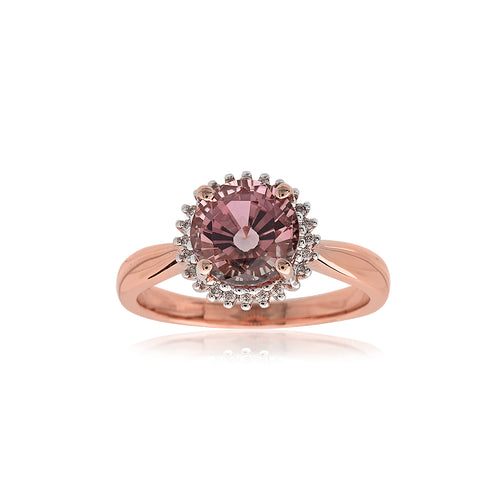 18ct Rose Gold Tourmaline & Diamond Dress Ring