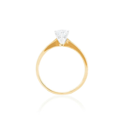 18ct Yellow Gold Vanity Diamond Ring