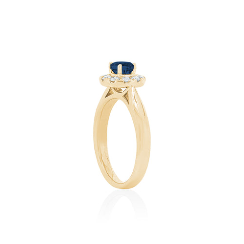 18ct Yellow Gold Carmela Sapphire Diamond Ring