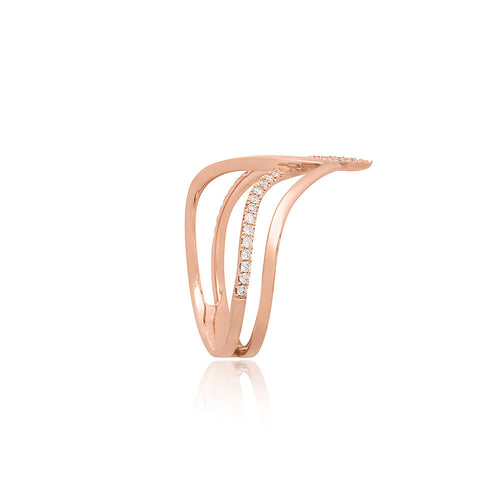 9ct Rose Gold Harmonie Diamond Ring