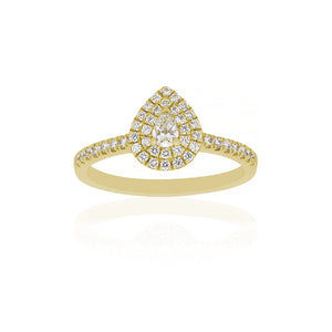 18ct Yellow Gold Aura Diamond Ring