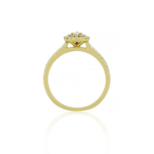 18ct Yellow Gold Aura Diamond Ring