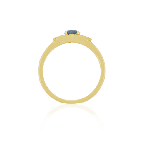 18ct Yellow Gold Riley Montana Sapphire Diamond Ring