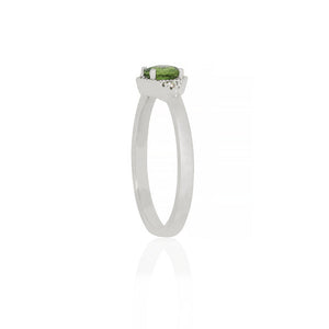 18ct White Gold Riley Green Sapphire Diamond Ring