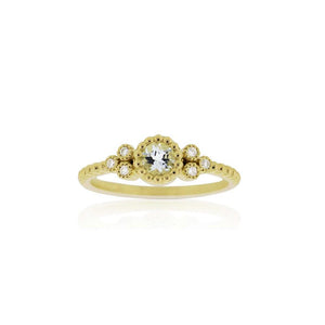 9ct Gold Evie Aquamarine Ring