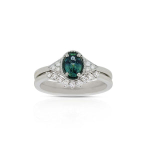 18ct White Gold Petra Montana Sapphire Diamond Ring
