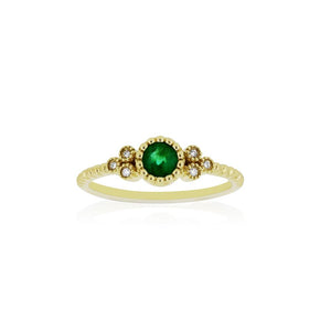 9ct Yellow Gold Evie Emerald Ring