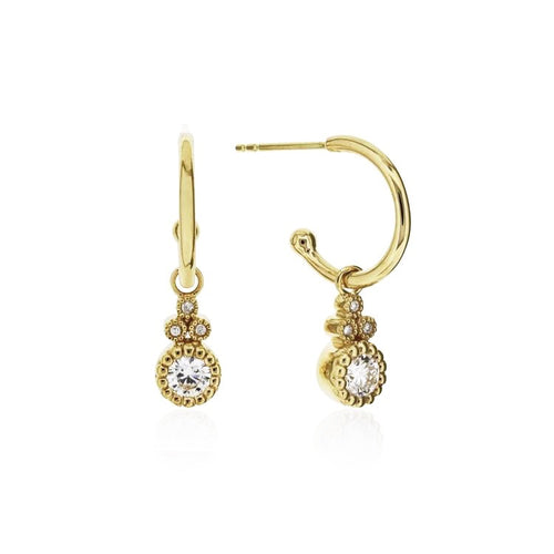 9ct Yellow Gold Evie Earrings - Diamond