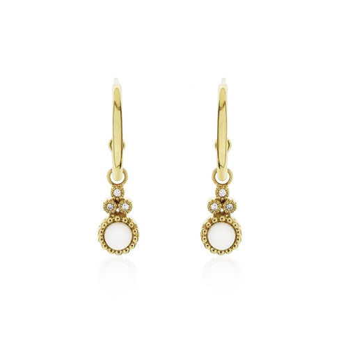 9ct Yellow Gold Evie Earrings - Pearl (MOP)