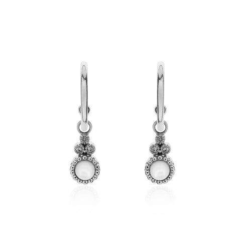 9ct White Gold Evie Earrings - Pearl (MOP)