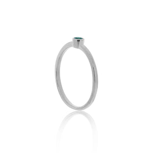 9ct White Gold Droplet Aquamarine Ring