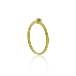 9ct Yellow Gold Droplet Aquamarine Ring