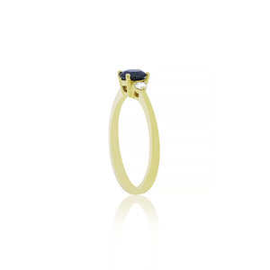 18ct Yellow Gold Elora Sapphire Diamond Trilogy Ring