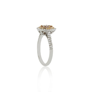 18ct White Gold Vienna Morganite Diamond Ring
