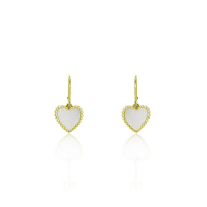 9ct Gold Amour Mother Of Pearl Earrings