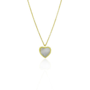 9ct Yellow Gold Amour Mother of Pearl Necklace