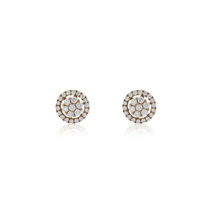 9ct Rose Gold Radiance Diamond Stud Earrings