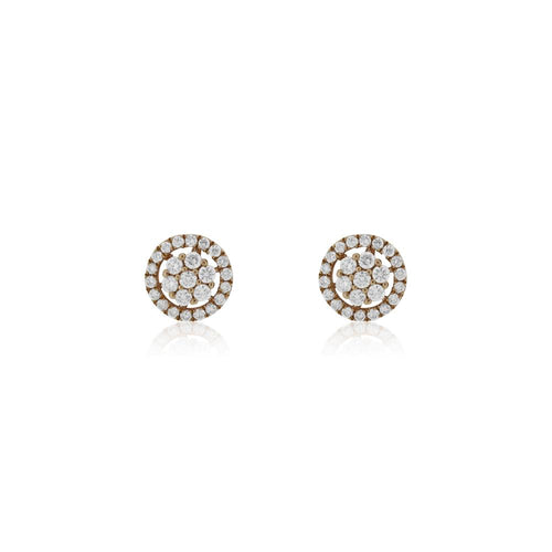 9ct Rose Gold Radiance Diamond Stud Earrings