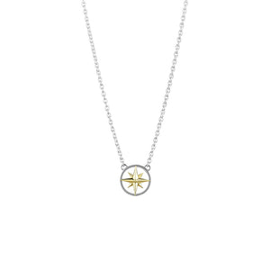 Gold Compass Necklace (Navigation)