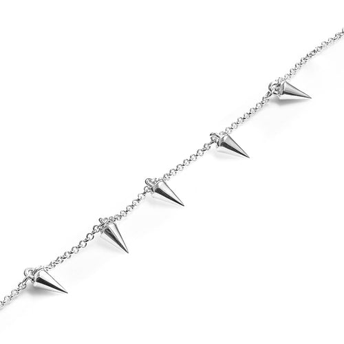 Silver Falling Spikes Bracelet